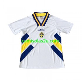 Camisolas de futebol Suécia Retro Equipamento Alternativa 1994 Manga Curta